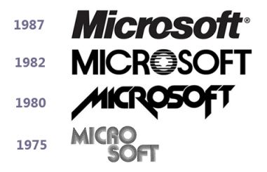 logo microsoft en el tiempo
